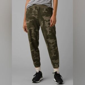 Prana Cozy Up Jogger Pants Soft Hemp Ankle Length Loungewear Sage Green Camo XL